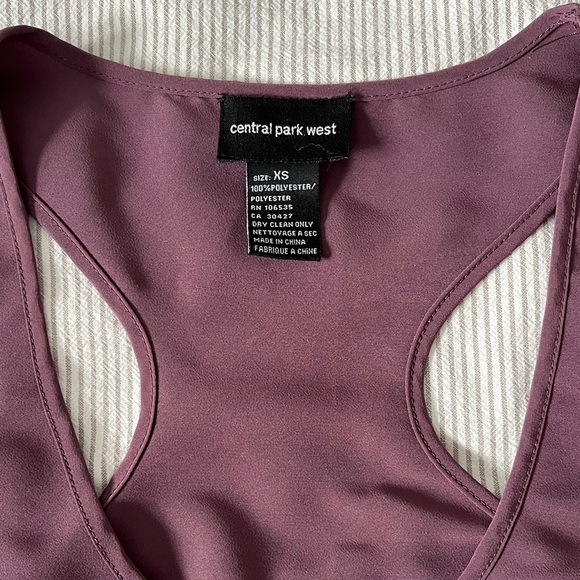 Central Park West Racerback Tank Blouse, size XS, purple - Picture 3 of 4